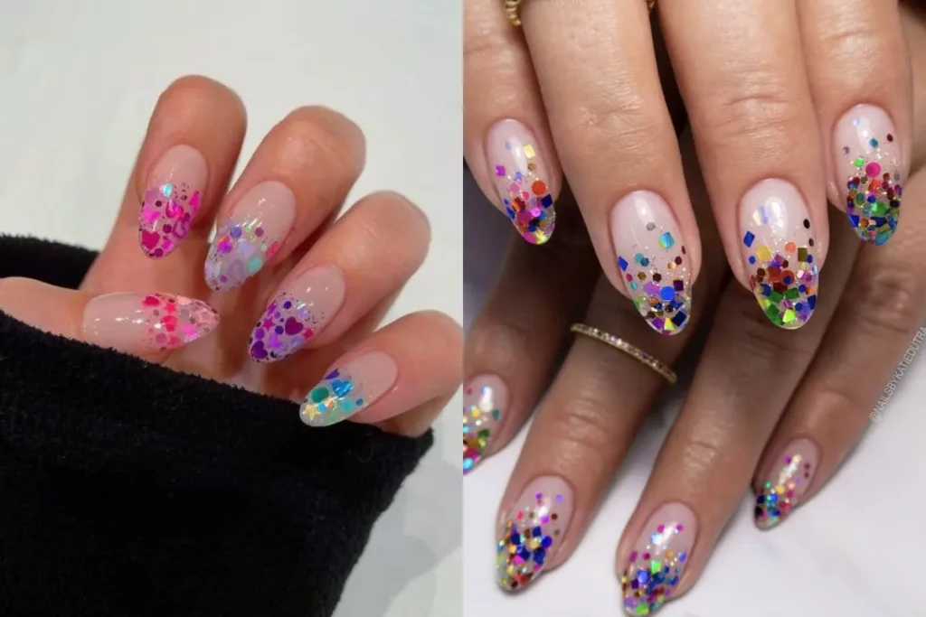 Unhas para o Carnaval com Glitter