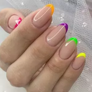 Modelos de Unhas Francesinhas Coloridas