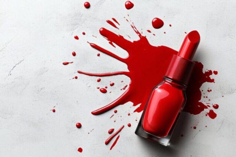 esmalte vermelho sangue