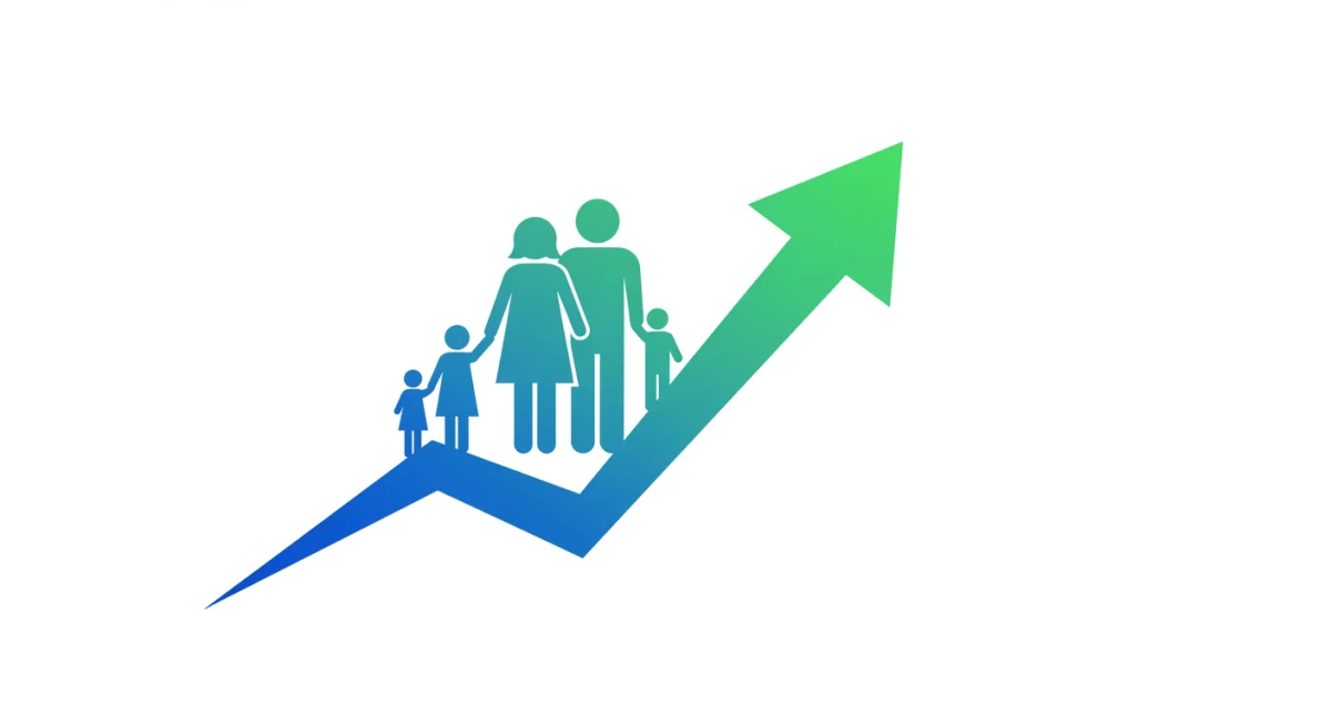 Graphic illustrating positive economic impact and family stability from childcare subsidies.