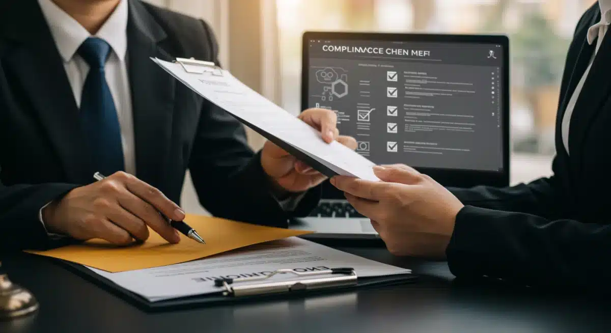 HR professional reviewing new parental leave policy documents