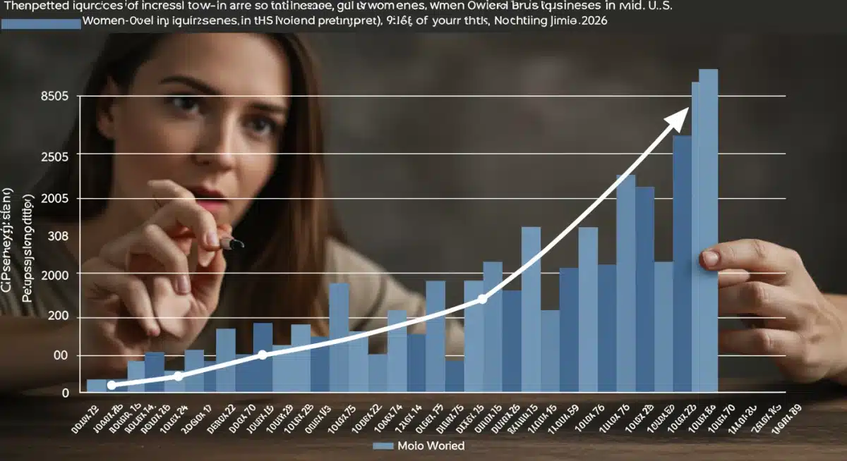 Graph illustrating the 25% increase in women-owned businesses in the US by mid-2026.