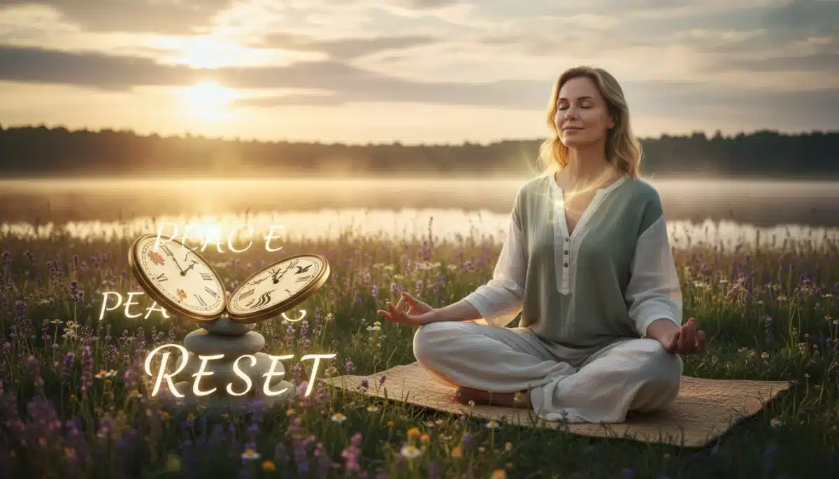 Woman meditating for mental wellness