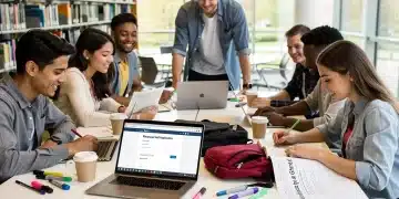 College students studying, symbolizing the impact of FAFSA changes on their educational journey in the US.