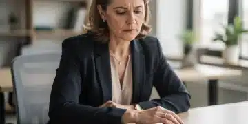 Femme consultant des graphiques sur une tablette pour anticiper la réforme des pensions en France en 2026.
