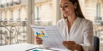 Optimisation fiscale loyers France 2026 : Gagnez 10% sur vos investissements Femme analysant des documents financiers pour l'optimisation fiscale des revenus locatifs en France en 2026.