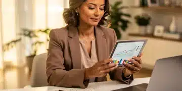Seguro de Vida 2026: Coberturas e Custos para Mulheres com Capital de R$ 500 Mil Mulher brasileira focada em planejamento financeiro, analisando opções de seguro de vida em 2026