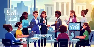 Lei da Igualdade de Oportunidades para Mulheres: O Que Esperar em 2026 Mulheres diversas celebrando conquistas profissionais em um ambiente de trabalho inclusivo, simbolizando a Lei de Igualdade de Oportunidades.