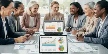 2026 Retirement Benefits: Maximize Your Employer Match Professional women discussing 2026 retirement benefits and employer match strategies