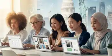 Women learning essential skills online for the 2026 U.S. job market
