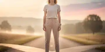 Woman confidently choosing her path, symbolizing living authentically and aligning actions with values in 2026