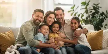 Family Leave in US (2026): New Legislation & Your Household Loving family embracing in a modern home, symbolizing strong family bonds and support.