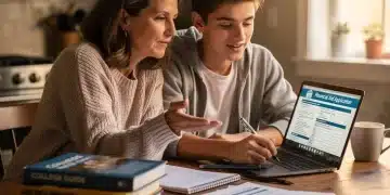 Mother and daughter reviewing 2026 FAFSA changes on a laptop