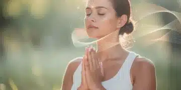Woman meditating to unlock inner wisdom for decision making