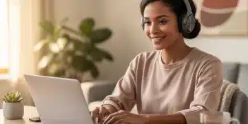 Federal Initiatives Expand Telehealth for Women's Mental Health Woman engaging in a telehealth mental health session on laptop