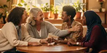 Women connecting through empathetic conversation and shared experiences