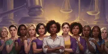 Women united for justice against gender-based violence, symbolizing legislative strength