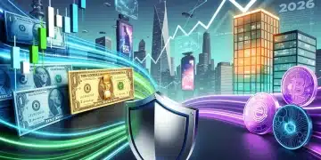 Diversified Investment Portfolio 2026: Reduce Risk 10% Illustration of a diversified investment portfolio for 2026, showing asset allocation and risk reduction.