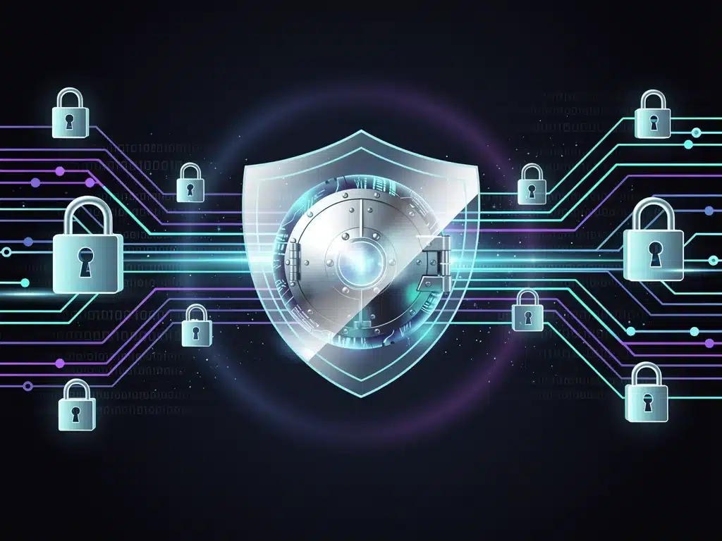 Encrypted data flow securing personal financial information.
