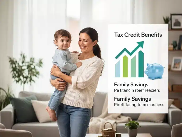 Mother and child smiling, representing savings from federal child care tax credits