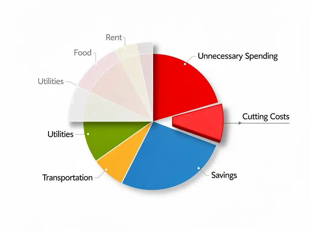 Chart illustrating potential reductions across discretionary household spending categories.